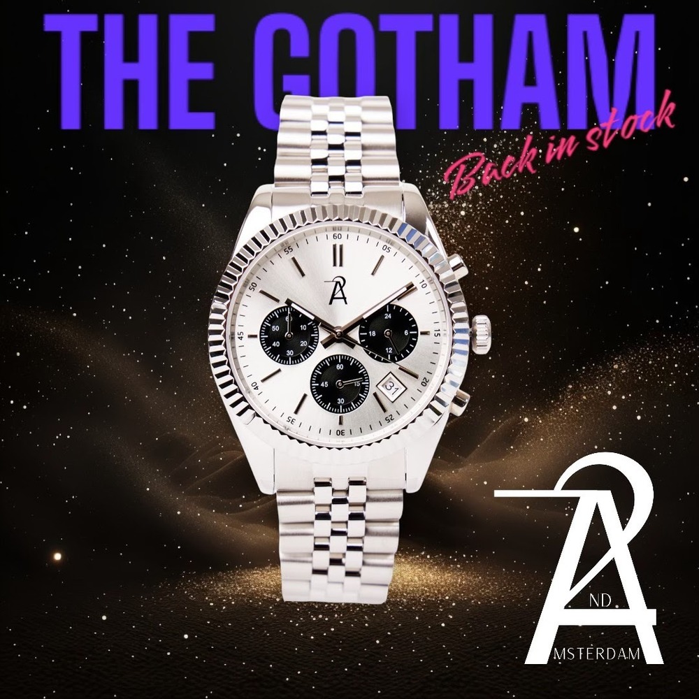 The Gotham 40mm 72nd and Amsterdam Chronograph watch. Stainless steel